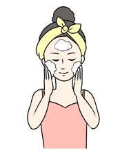 肌を綺麗にする洗顔